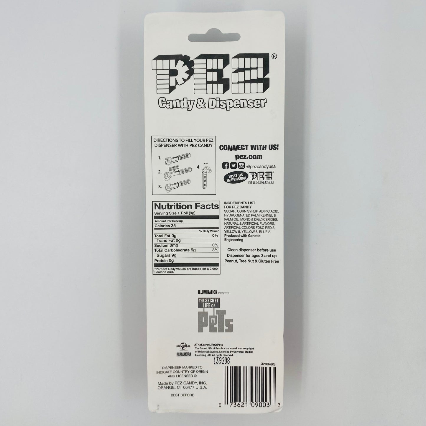 Secret Life of Pets Max PEZ dispenser (2016) carded 7.5 Hungary