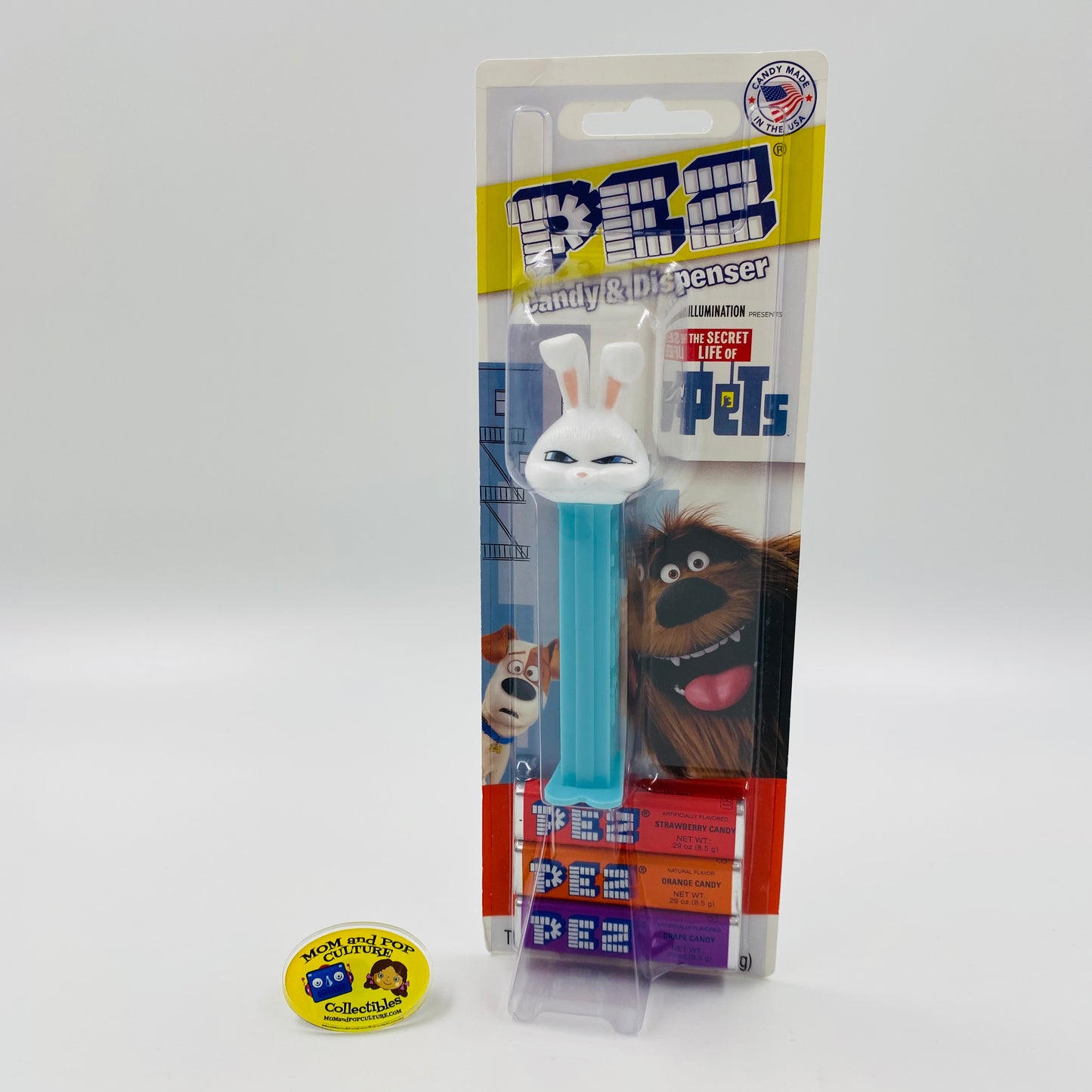 Secret Life of Pets Snowball PEZ dispenser (2016) carded 7.5 China