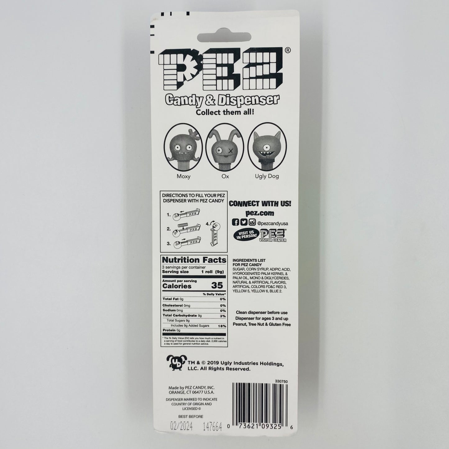 Ugly Dolls Ox PEZ dispenser (2019) carded 7.5 China