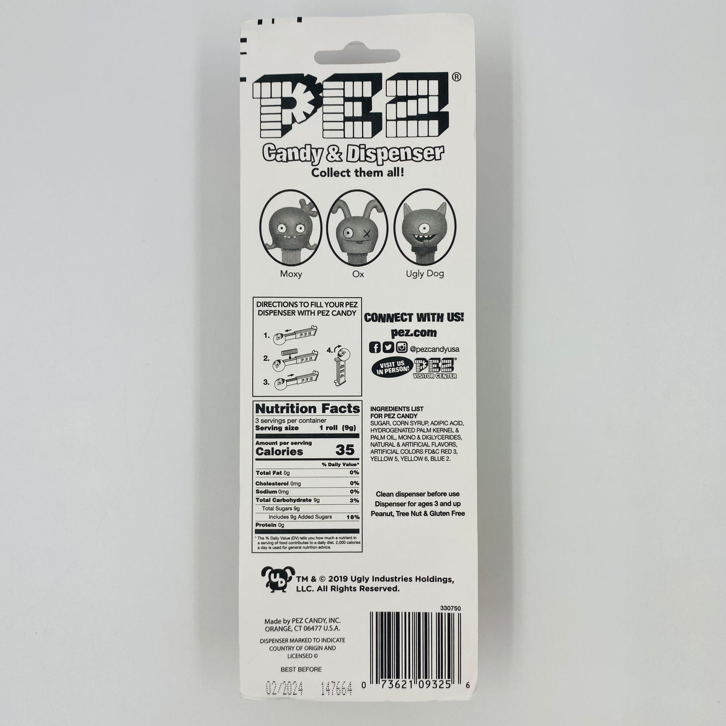 Ugly Dolls Ugly Dog PEZ dispenser (2019) carded 7.5 China