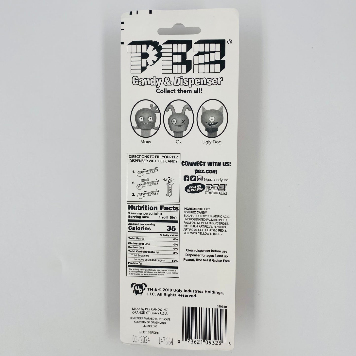 Ugly Dolls Moxy PEZ dispenser (2019) carded 7.5 China