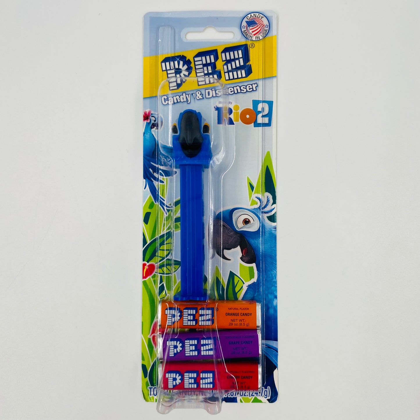 Rio 2 Blue PEZ dispenser (2014) carded 7.5 Hungary