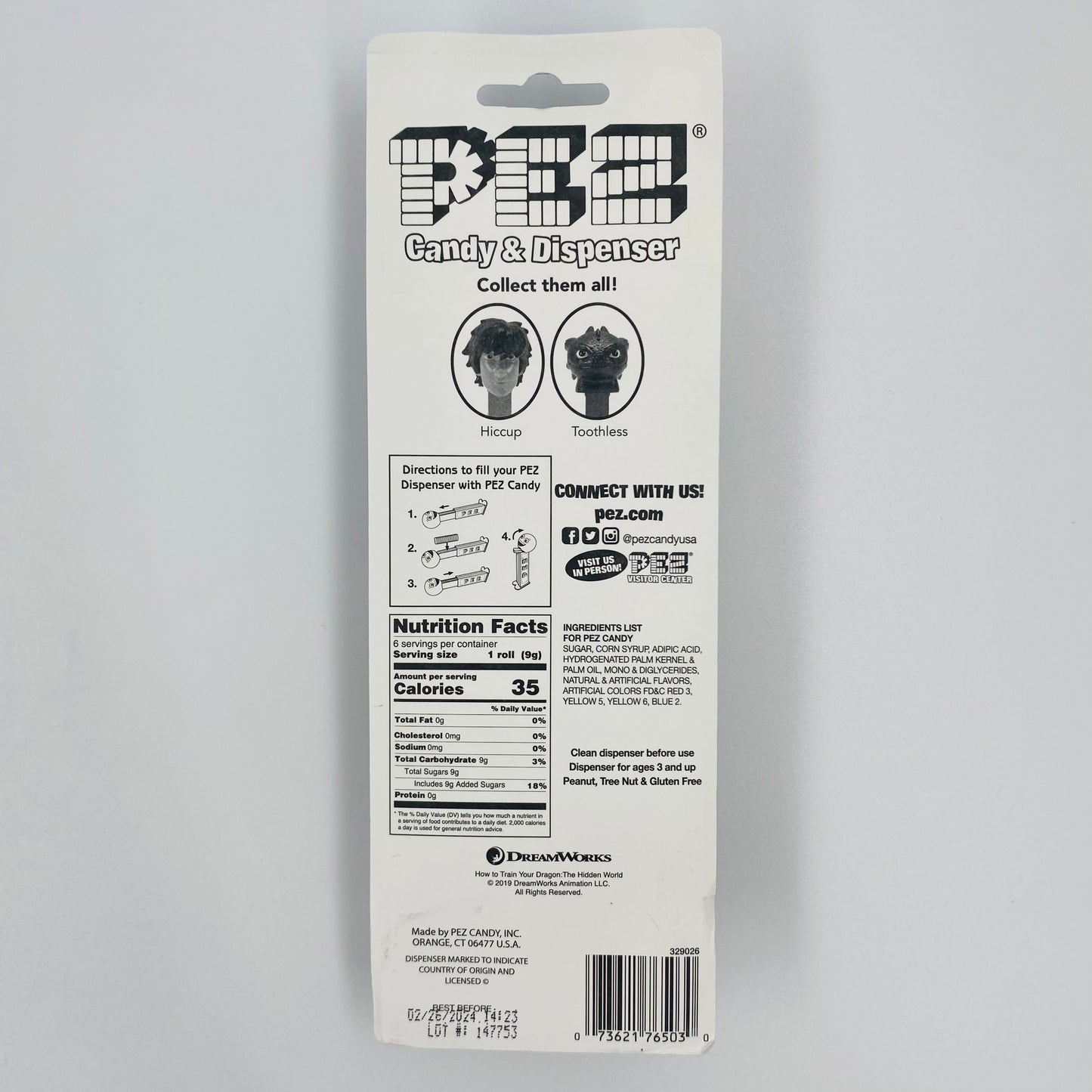 How to Train Your Dragon Toothless PEZ dispenser (2019) carded 7.5 Hungary