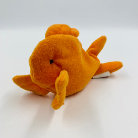 Teenie Beanie Babies Goldie the Goldfish McDonald's Happy Meal bean bag plush toy animal (1997) loose no tag