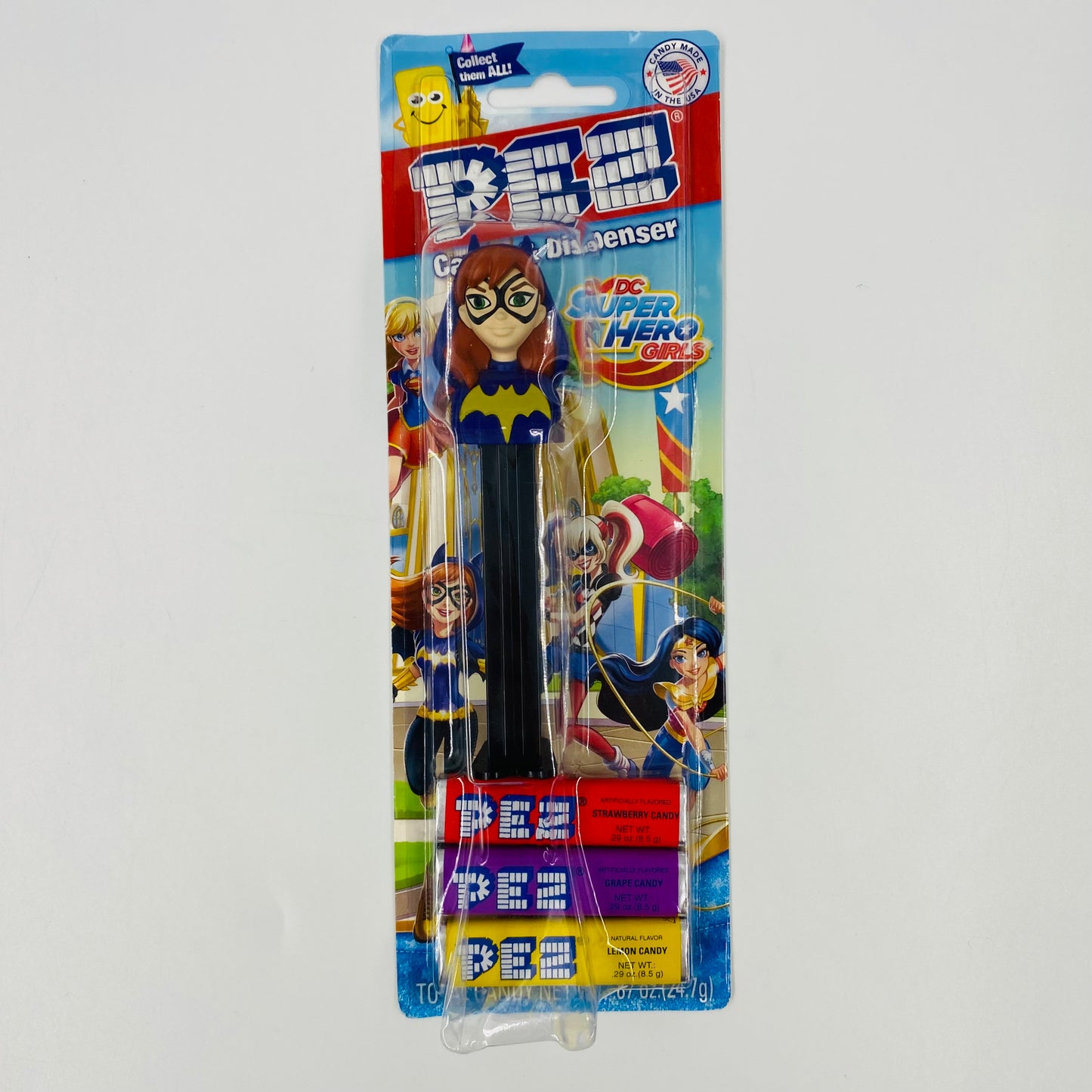 DC Super Hero Girls Batgirl PEZ dispenser (2017) carded 7.5 China