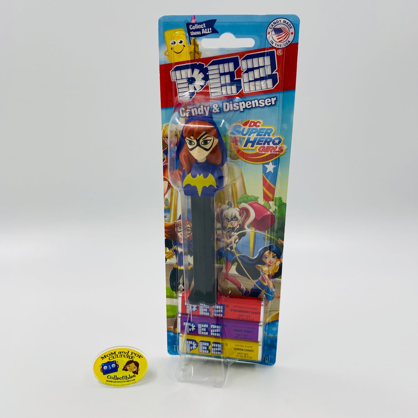 DC Super Hero Girls Batgirl PEZ dispenser (2017) carded 7.5 China