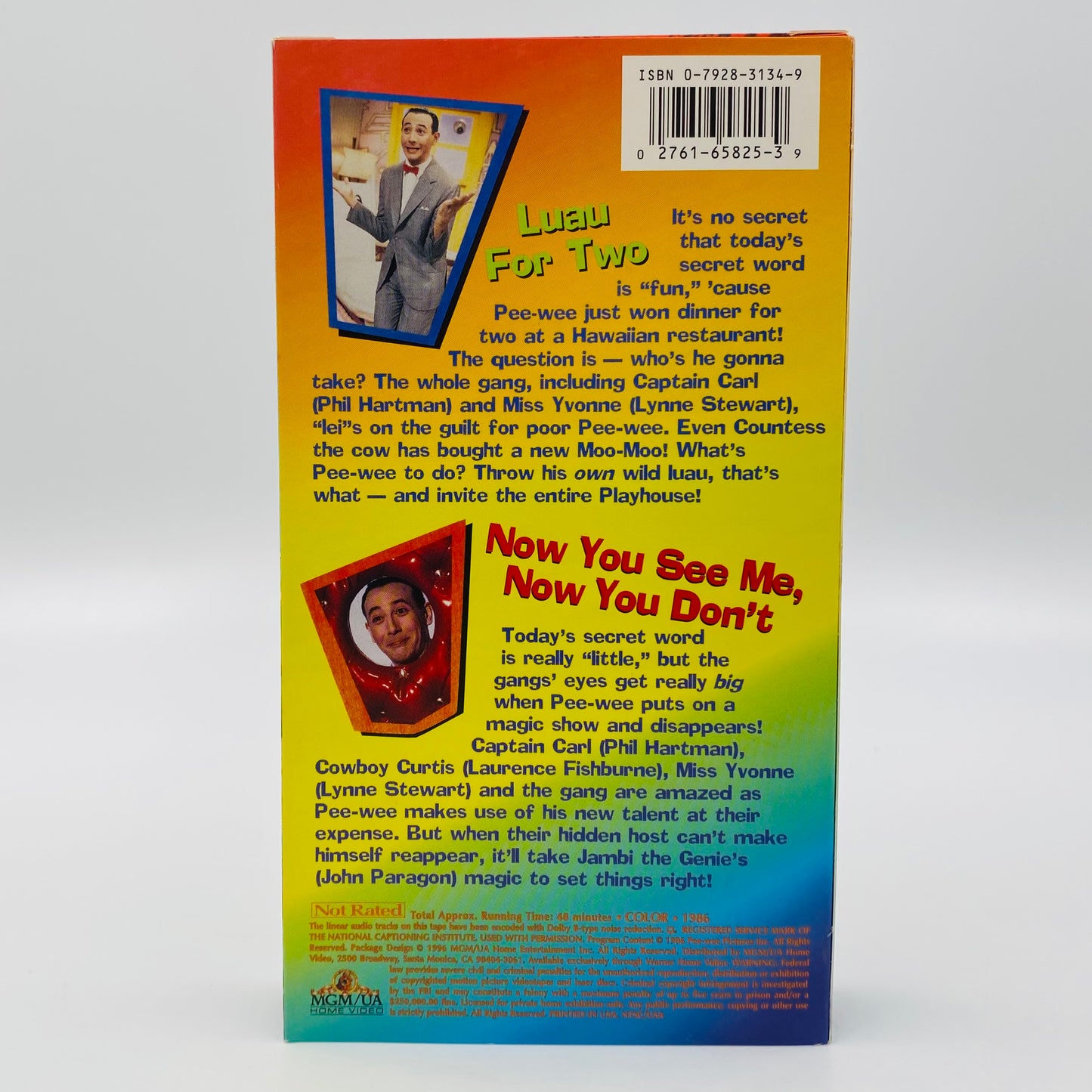 Pee Wee’s Playhouse Vol. 1-8 VHS tape box set (1996) MGM/UA Home Video