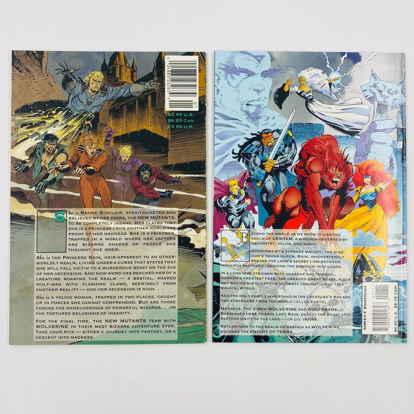 Wolverine & Wolfsbane in Geshem Fun Pack: Wolverine Rahne of Terra (1991) & Wolverine Knight of Terra (1997) Marvel