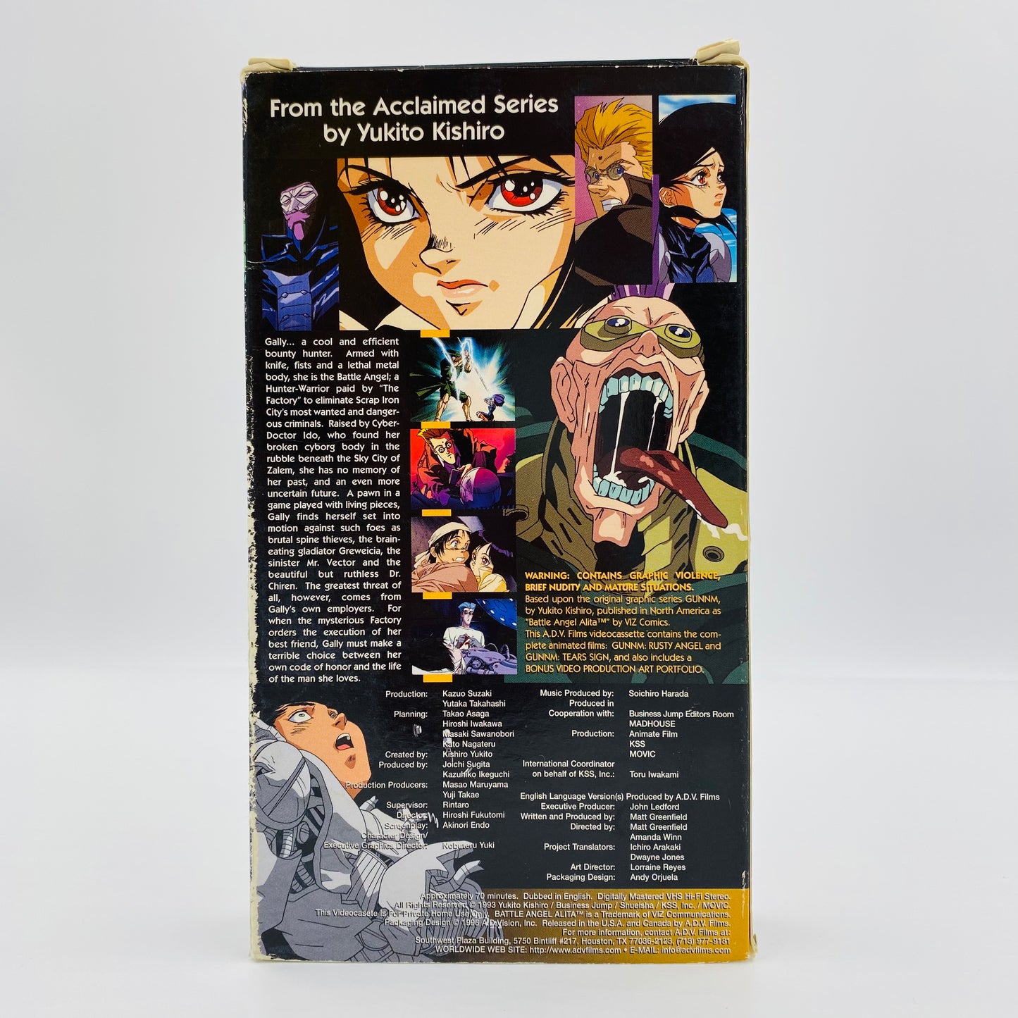 Battle Angel English dubbed VHS tape (1996) A.D.V. Films