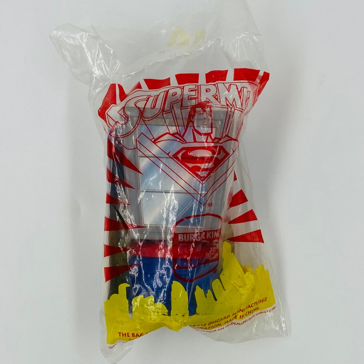 Superman The Animated Series Phone Booth Burger King Kids' Meals toy (1997) bagged