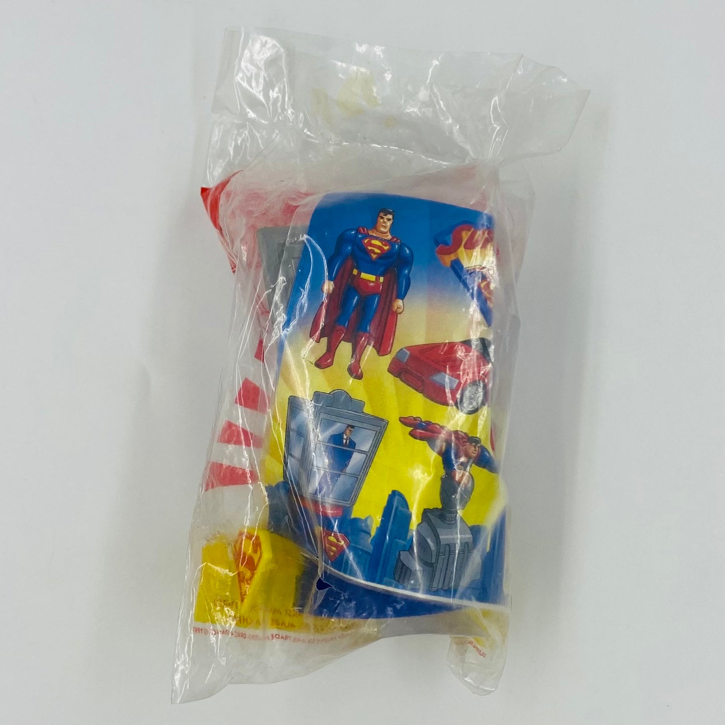 Superman The Animated Series Phone Booth Burger King Kids' Meals toy (1997) bagged