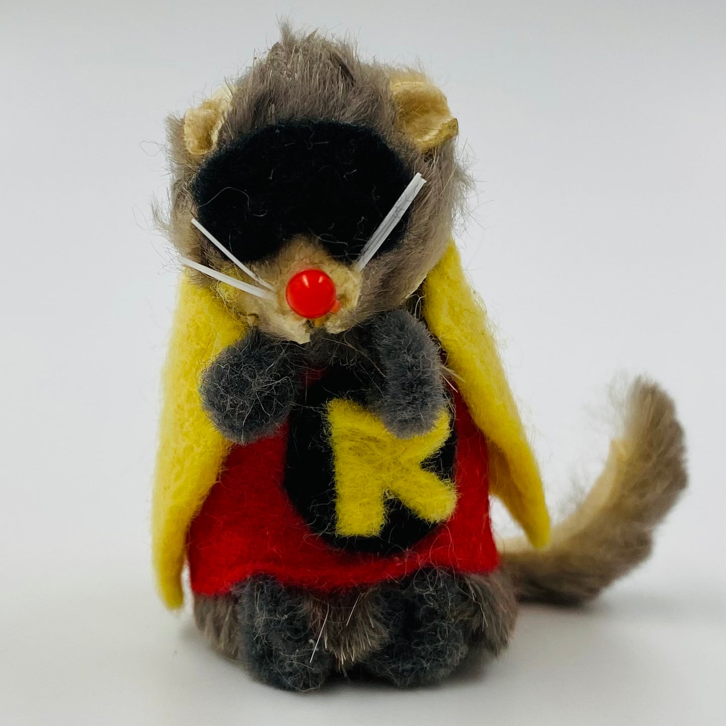 Original Fur Animals W Germany 2” Mouse in CUSTOM Robin costume (1990’s)