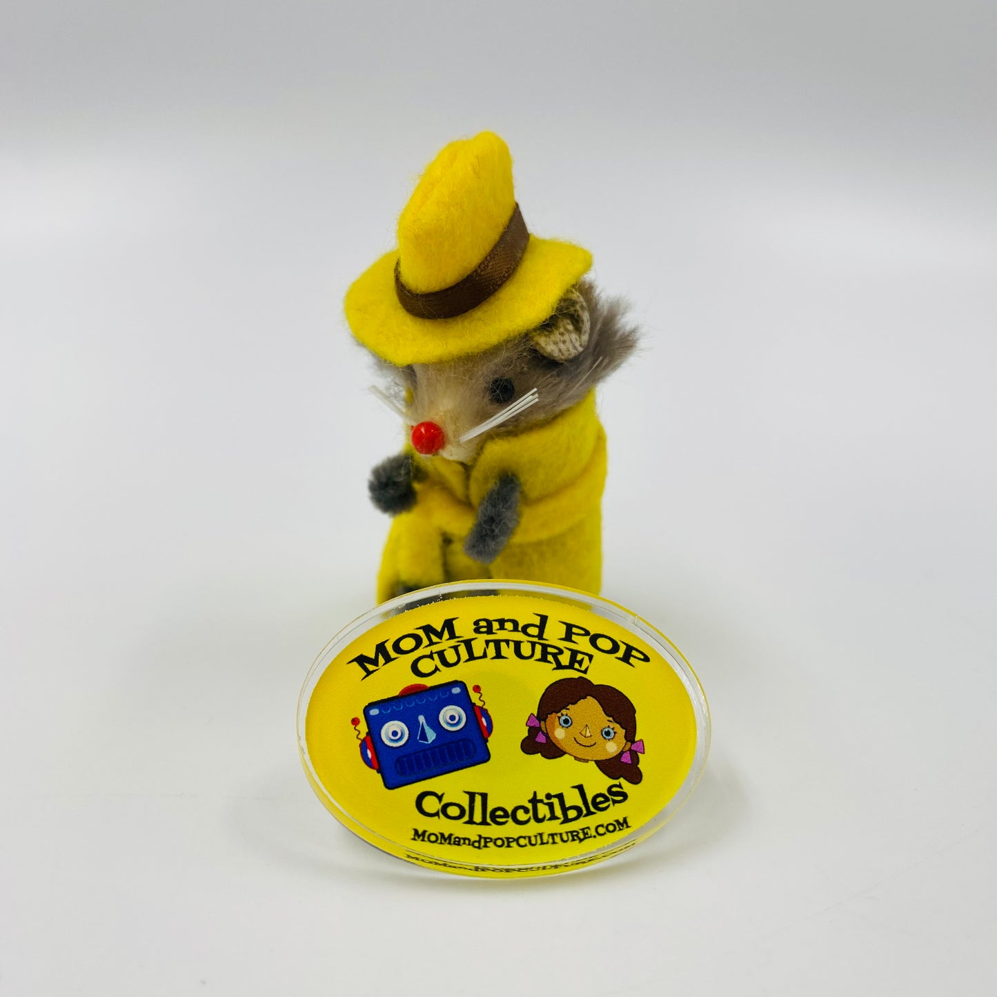 Original Fur Animals W Germany 2” Mouse in CUSTOM Dick Tracy costume (1990’s)
