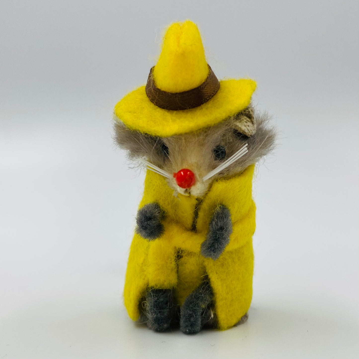 Original Fur Animals W Germany 2” Mouse in CUSTOM Dick Tracy costume (1990’s)