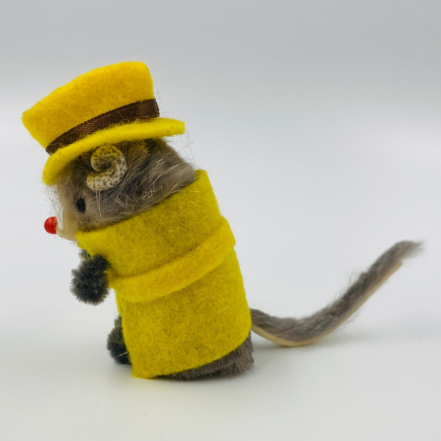 Original Fur Animals W Germany 2” Mouse in CUSTOM Dick Tracy costume (1990’s)