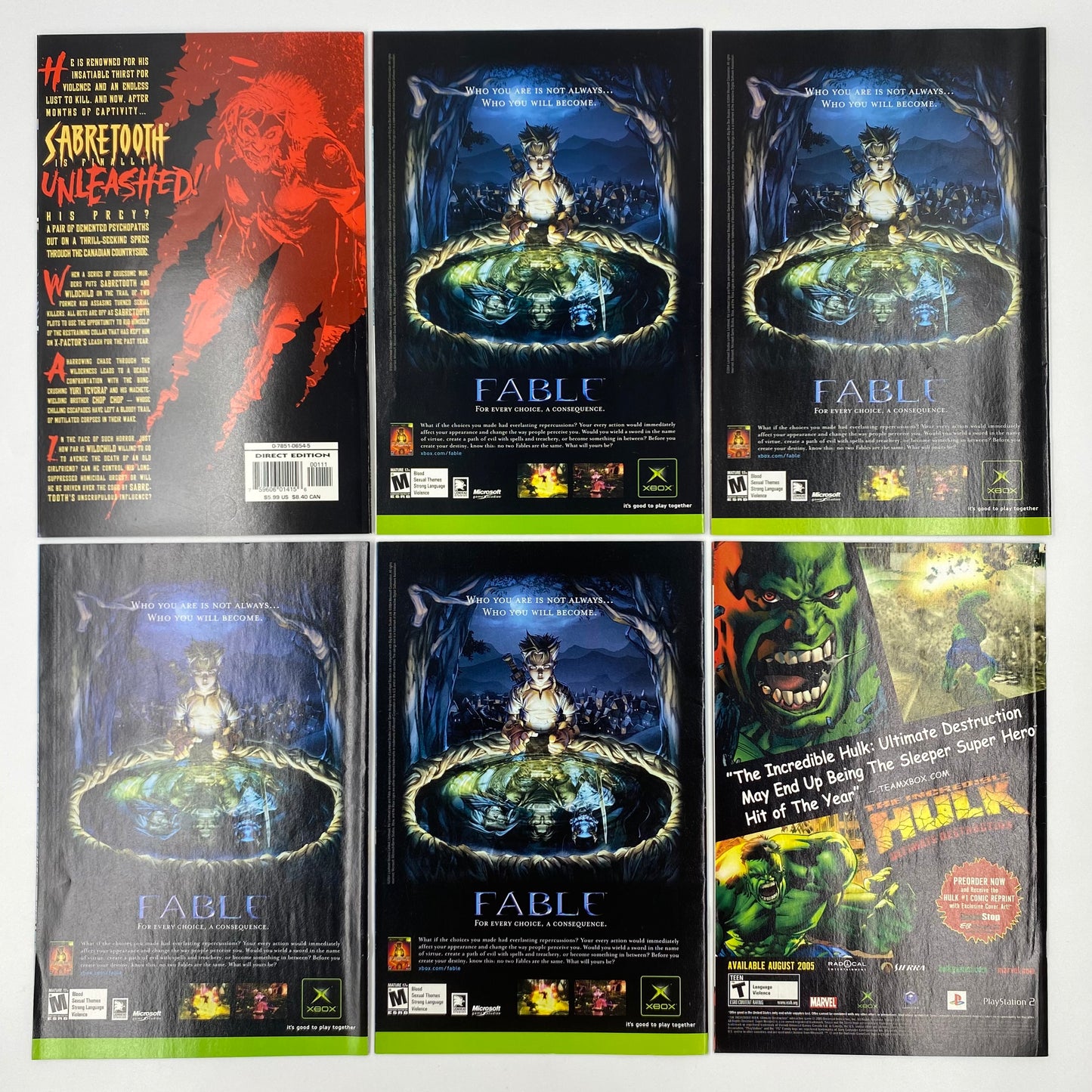 M&PC Marvel Comic Book MEGA FUN PACK: Sabretooth