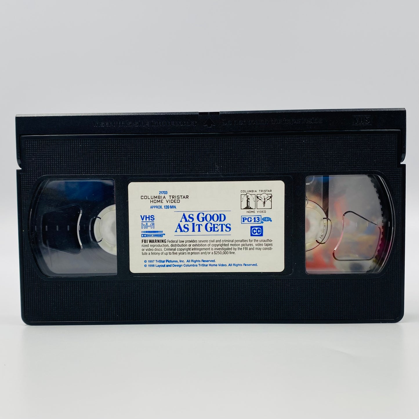 As Good as it Gets VHS tape (1998) Columbia Tristar