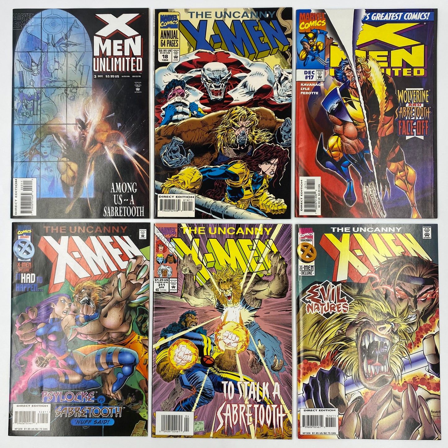 M&PC Marvel Comic Book MEGA FUN PACK: Sabretooth VS Wolverine & The X-Men