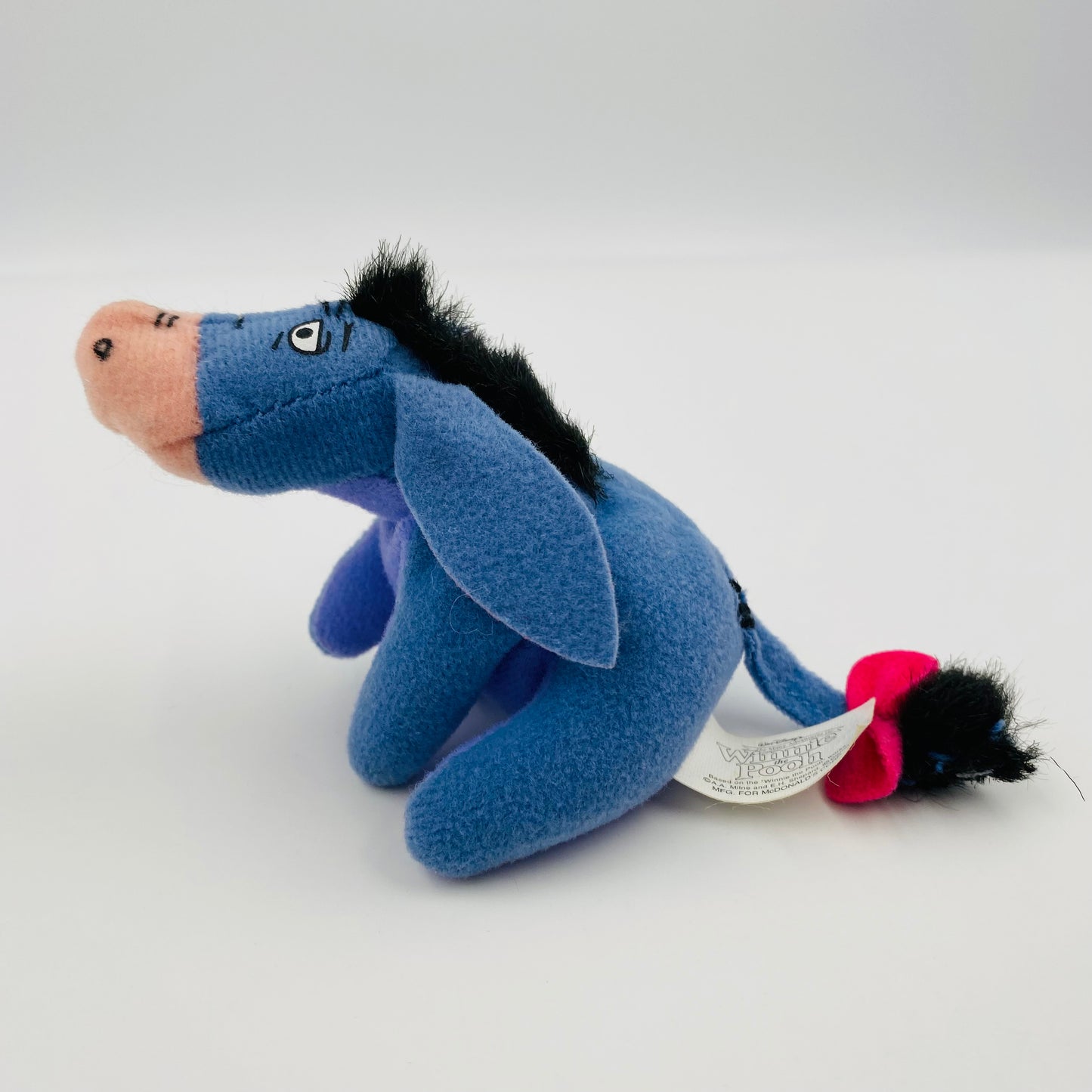 The Many Adventures of Winnie the Pooh Eeyore McDonald's Happy Meal bendable soft toy (2002) loose