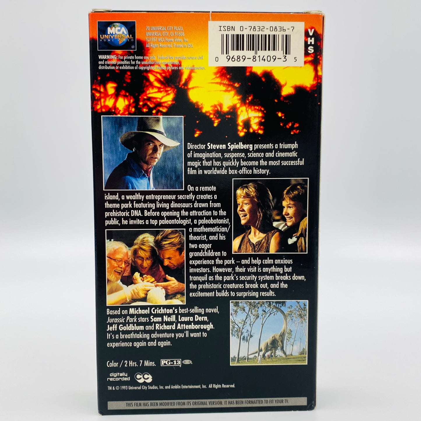 Jurassic Park VHS tape (1994) MCA Universal Home Video
