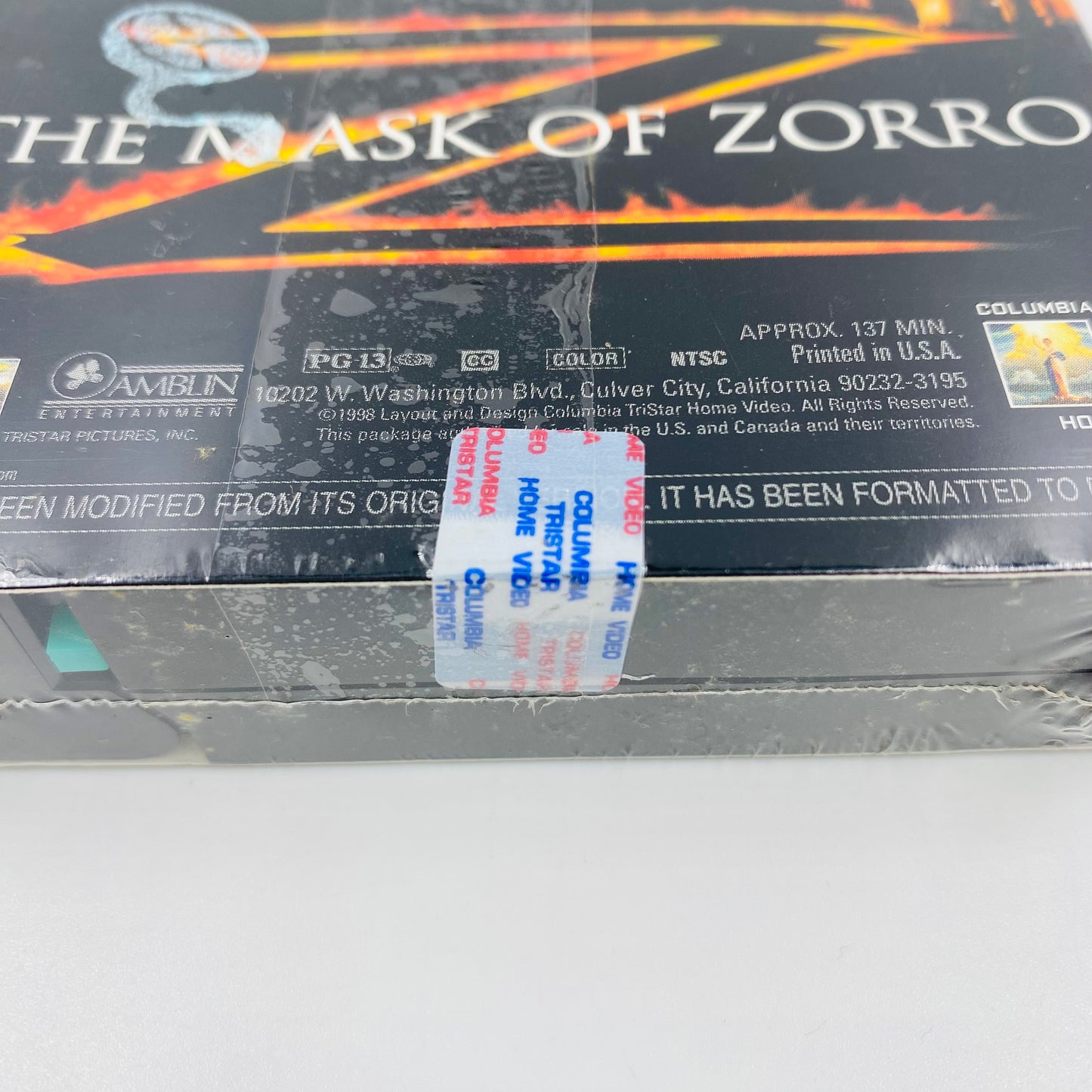 Mask of Zorro SEALED VHS tape (1998) Columbia Tristar Home Video