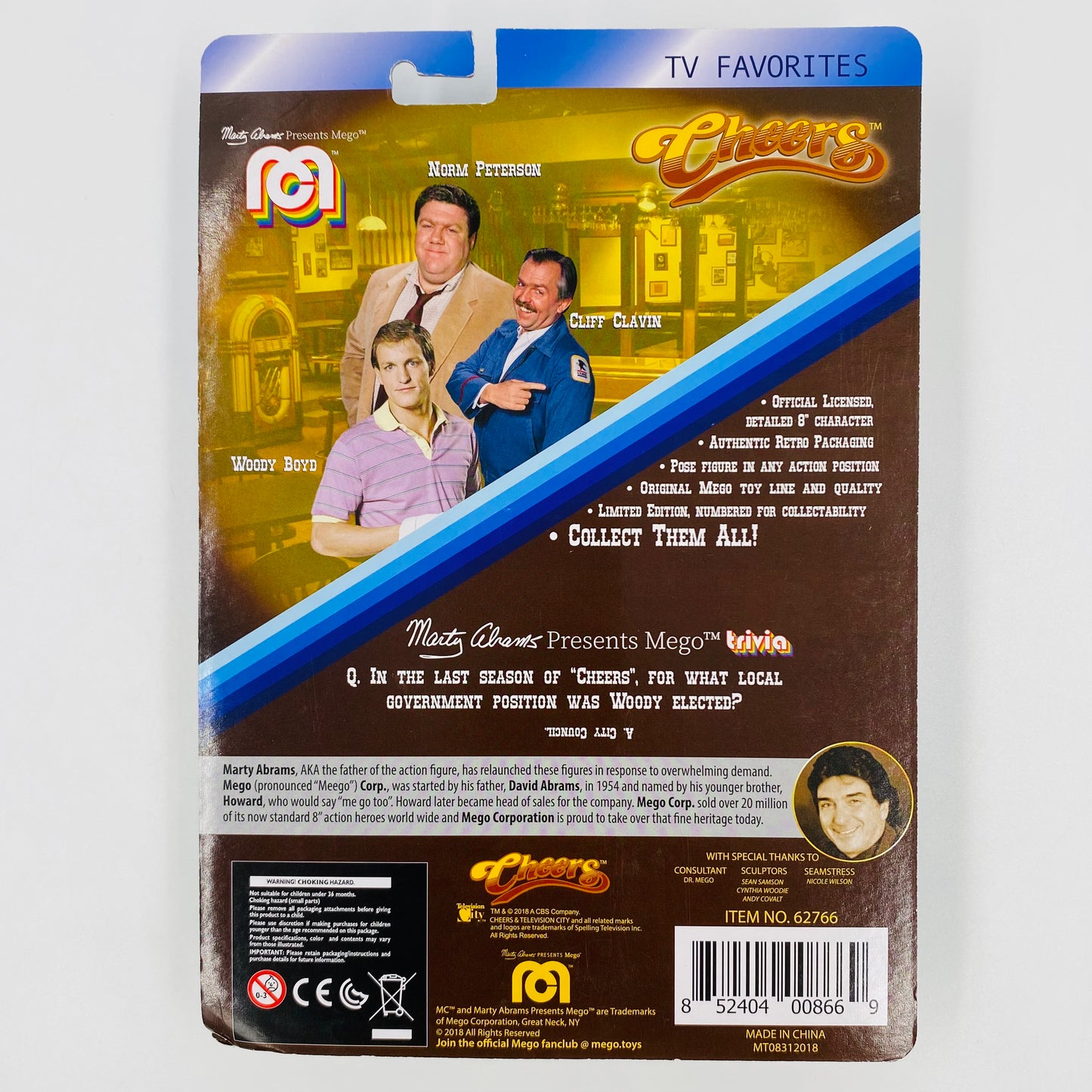 Cheers Woody Boyd 8” action figure (2018) MEGO