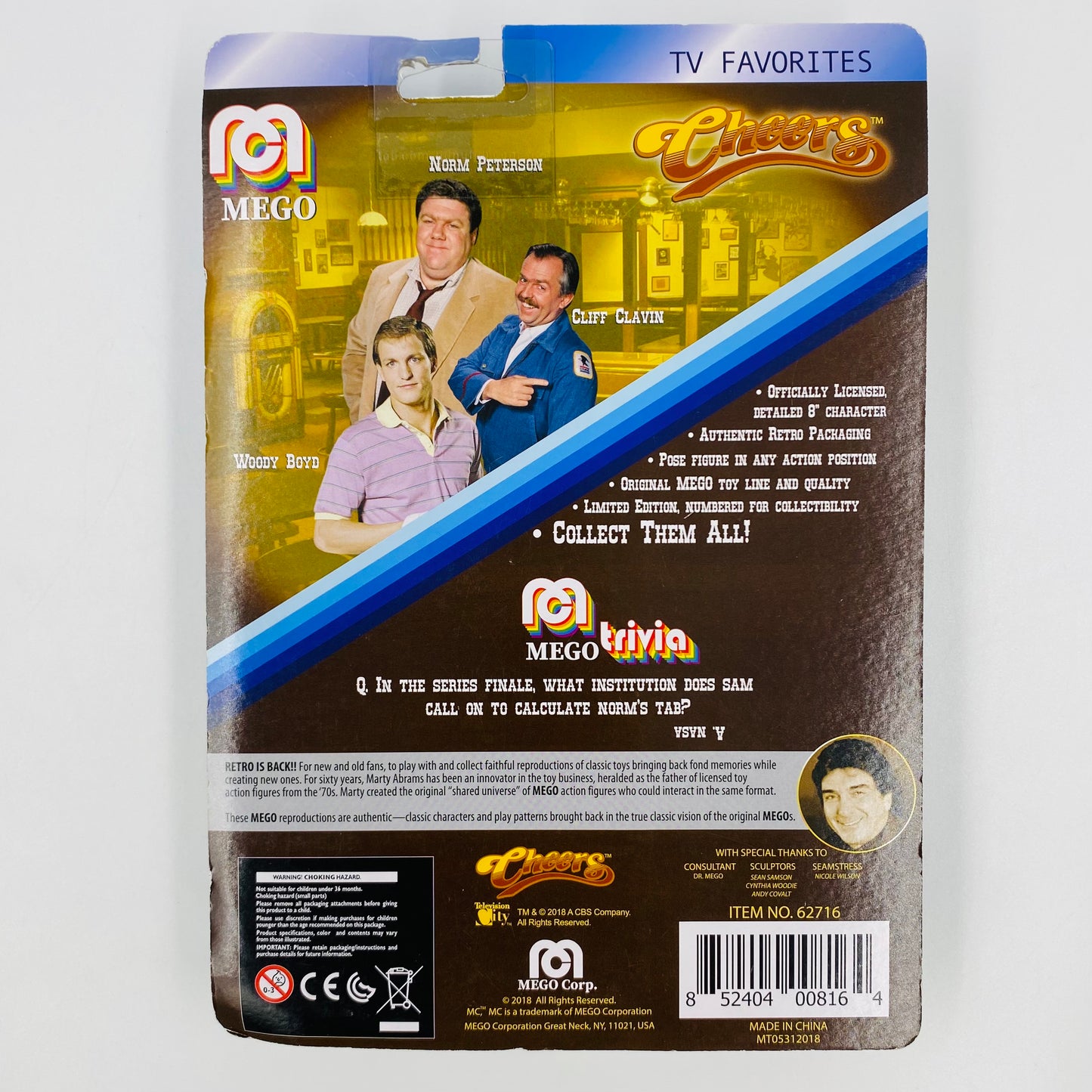 Cheers Norm Peterson 8” action figure (2018) MEGO