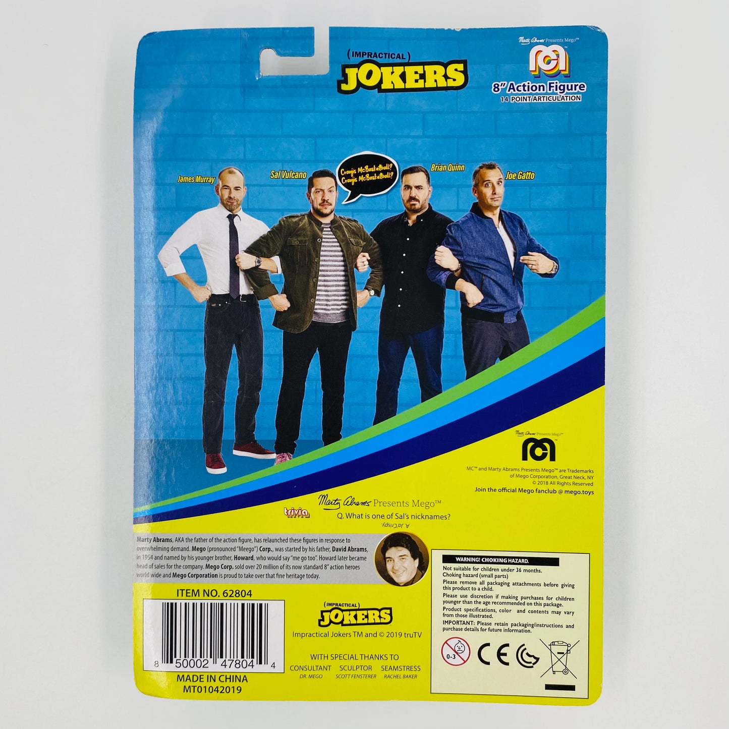 (Impractical) Jokers Sal Vulcano 8” action figure (2018) MEGO