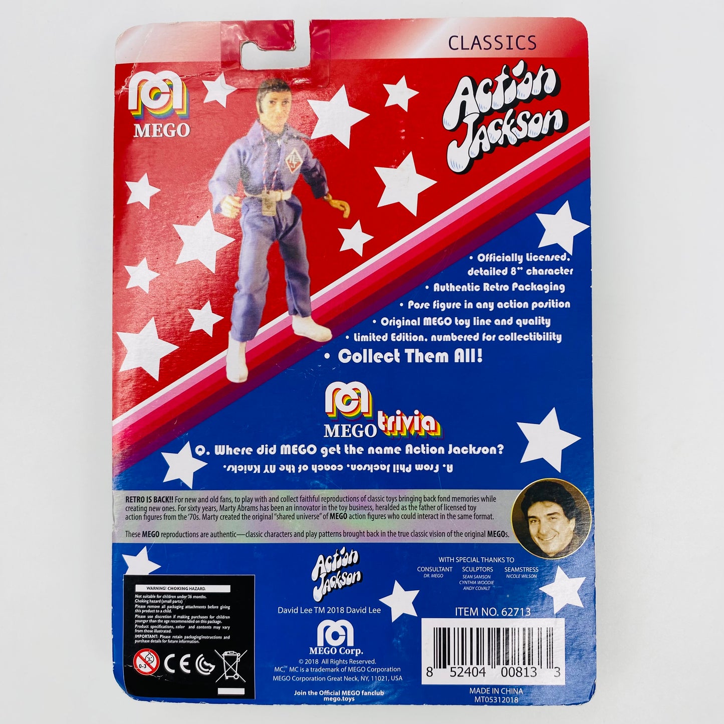 Action Jackson 8” action figure (2018) MEGO