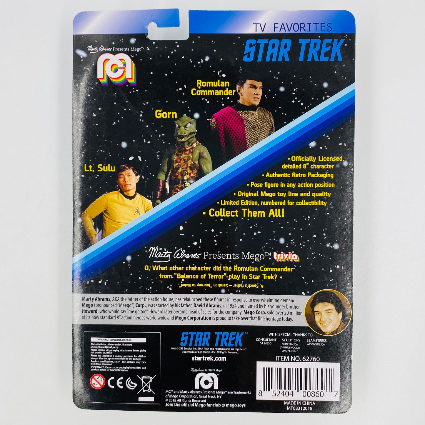 Star Trek Romulan Commander 8” action figure (2018) MEGO