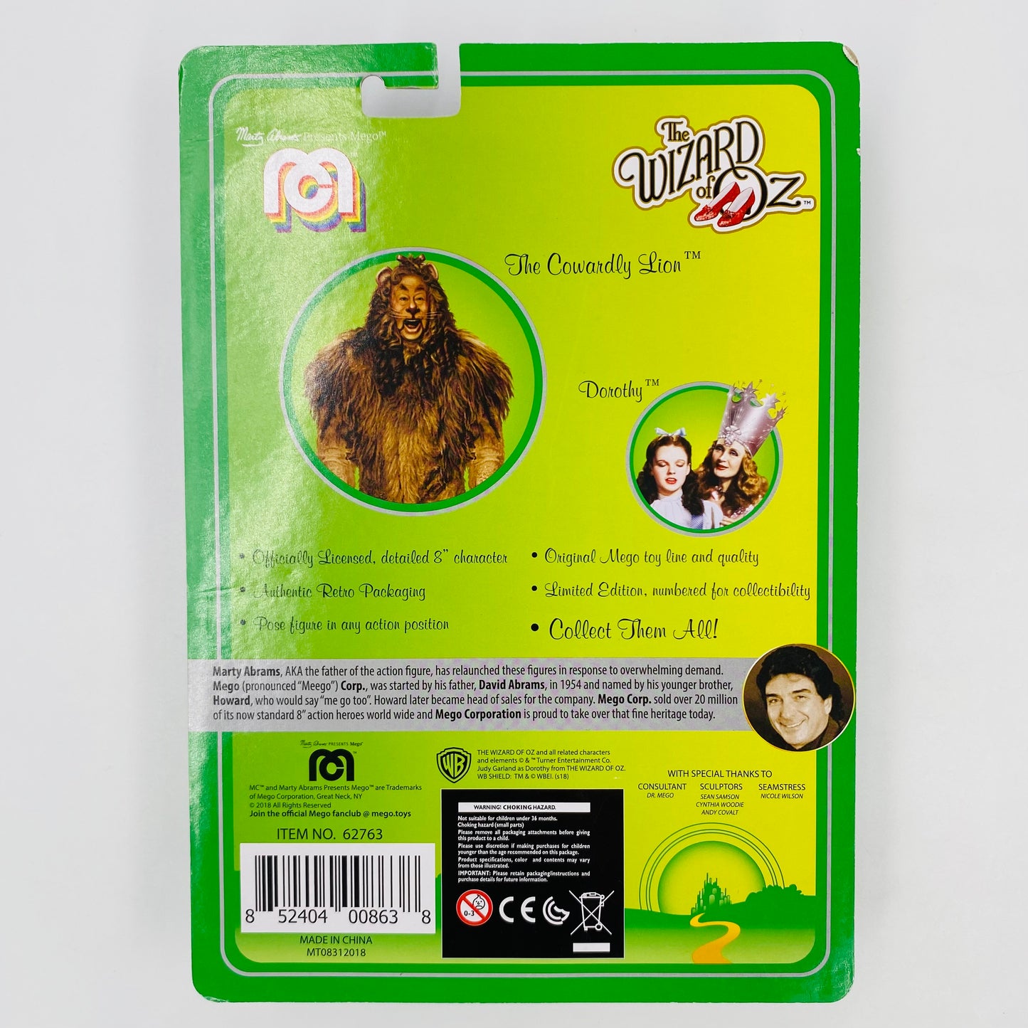 Wizard of Oz Cowardly Lion 8” action figure (2018) MEGO