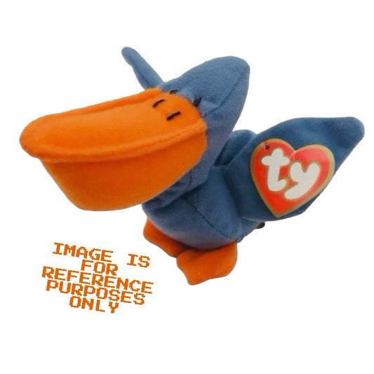 Teenie Beanie Babies Scoop the Pelican McDonald's Happy Meal bean bag plush toy animal (1998) bagged