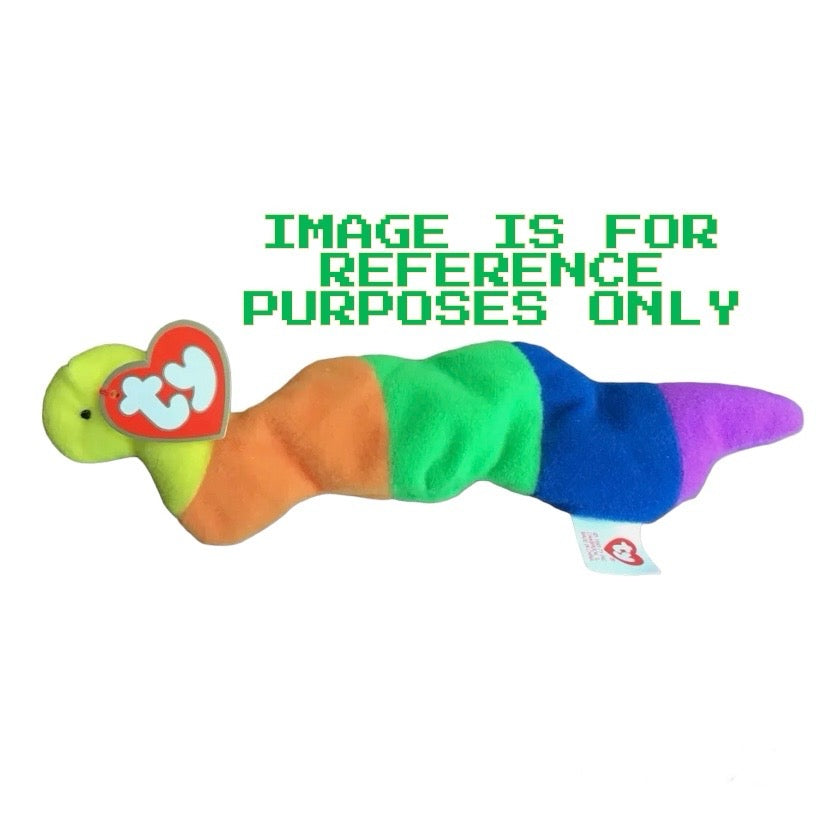 Teenie Beanie Babies Inch the Inchworm McDonald's Happy Meal bean bag plush toy animal (1998) bagged