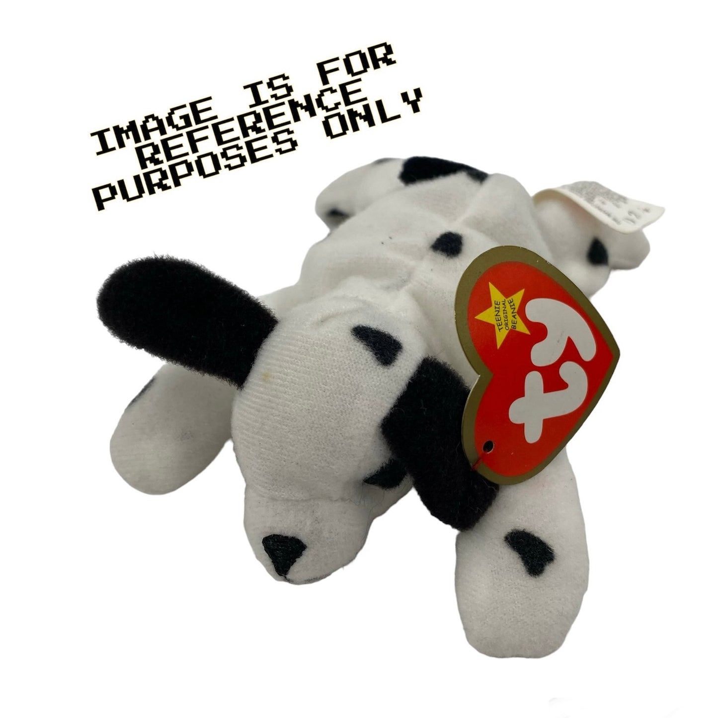 Teenie Beanie Babies Dotty the Dalmatian McDonald's Happy Meal bean bag plush toy animal (2000) bagged