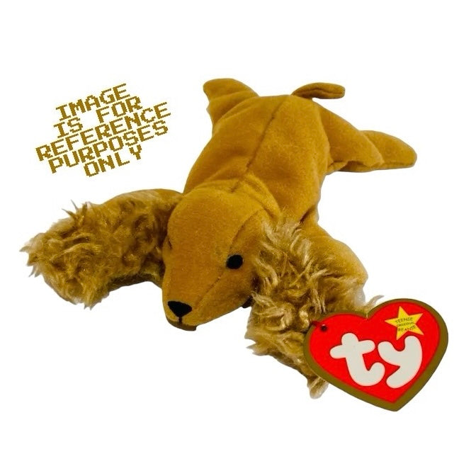 Teenie Beanie Babies Spunky the Cocker Spaniel McDonald's Happy Meal bean bag plush toy animal (1999) bagged