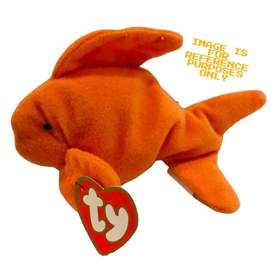 Teenie Beanie Babies Goldie the Goldfish McDonald's Happy Meal bean bag plush toy animal (1997) bagged