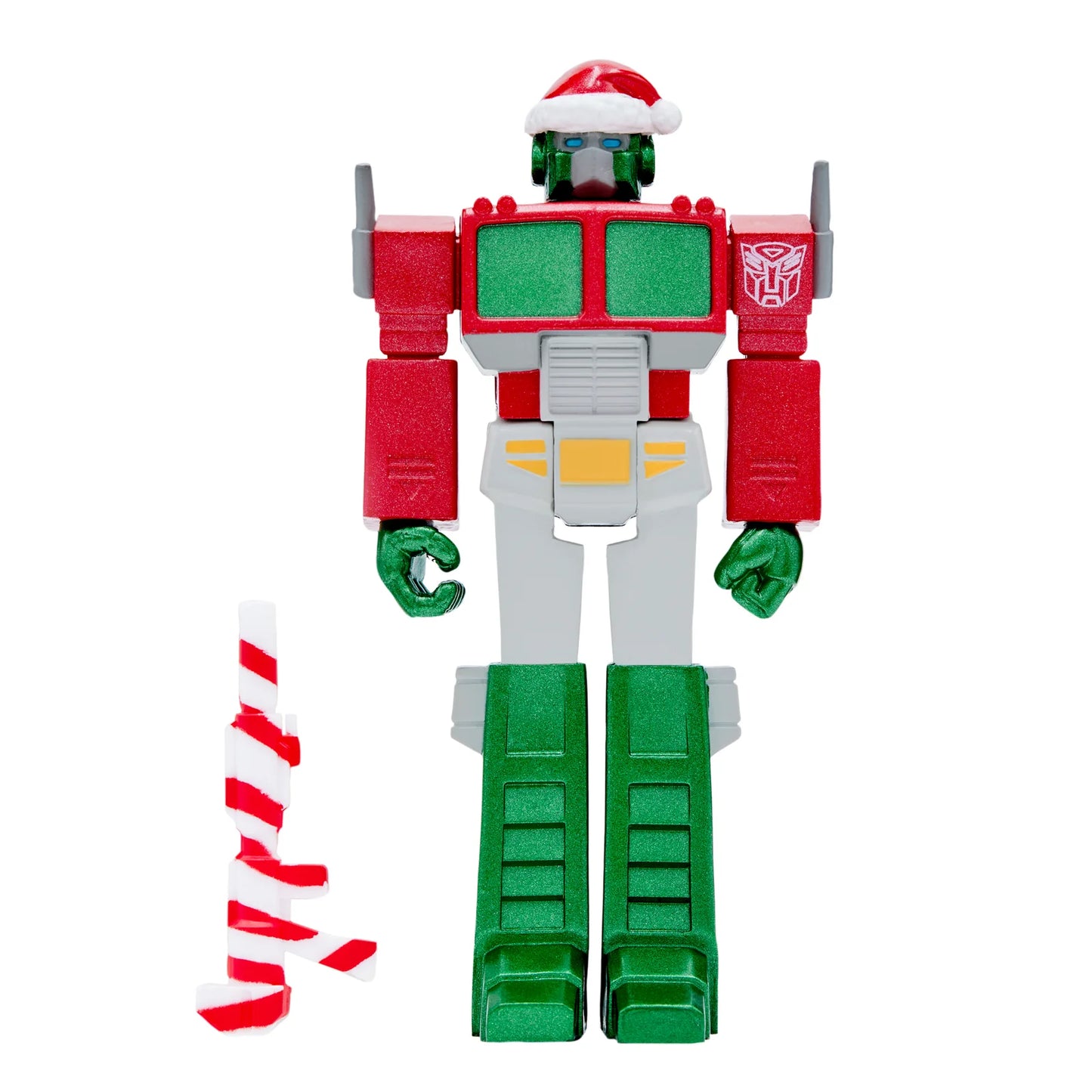 ReAction Figures Transformers Santa Optimus Prime carded 3.75” action figure (2021) Super 7