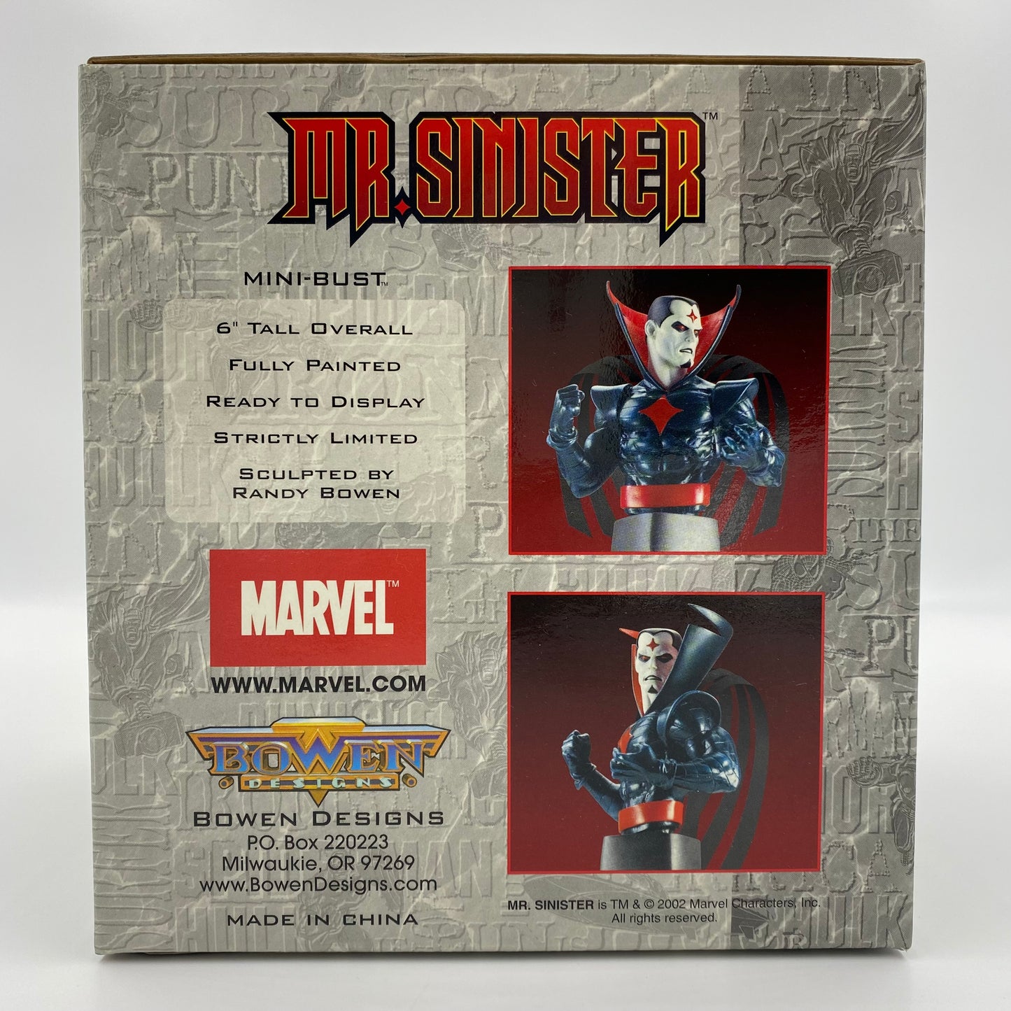 Mr. Sinister Marvel mini-bust (2002) Bowen Designs