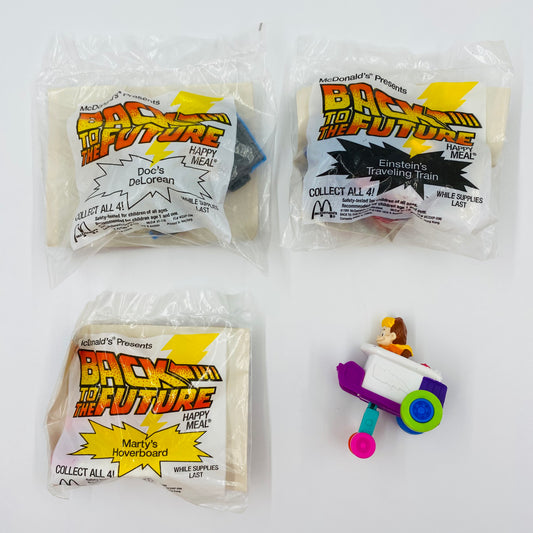 Back to the Future complete set of 4 McDonald's Happy Meal toys (1991) loose & bagged