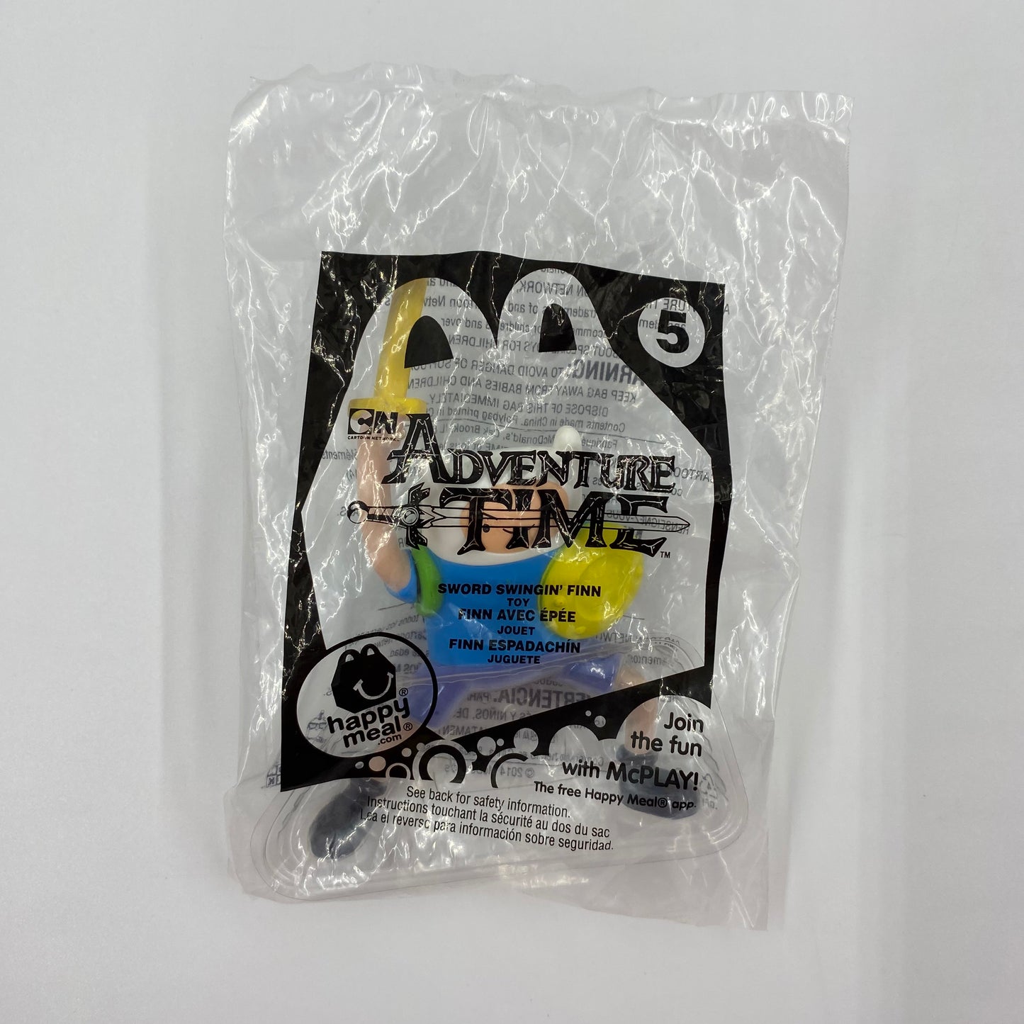 Adventure Time Sword Swingin Finn McDonald's Happy Meal toy (2014) bagged