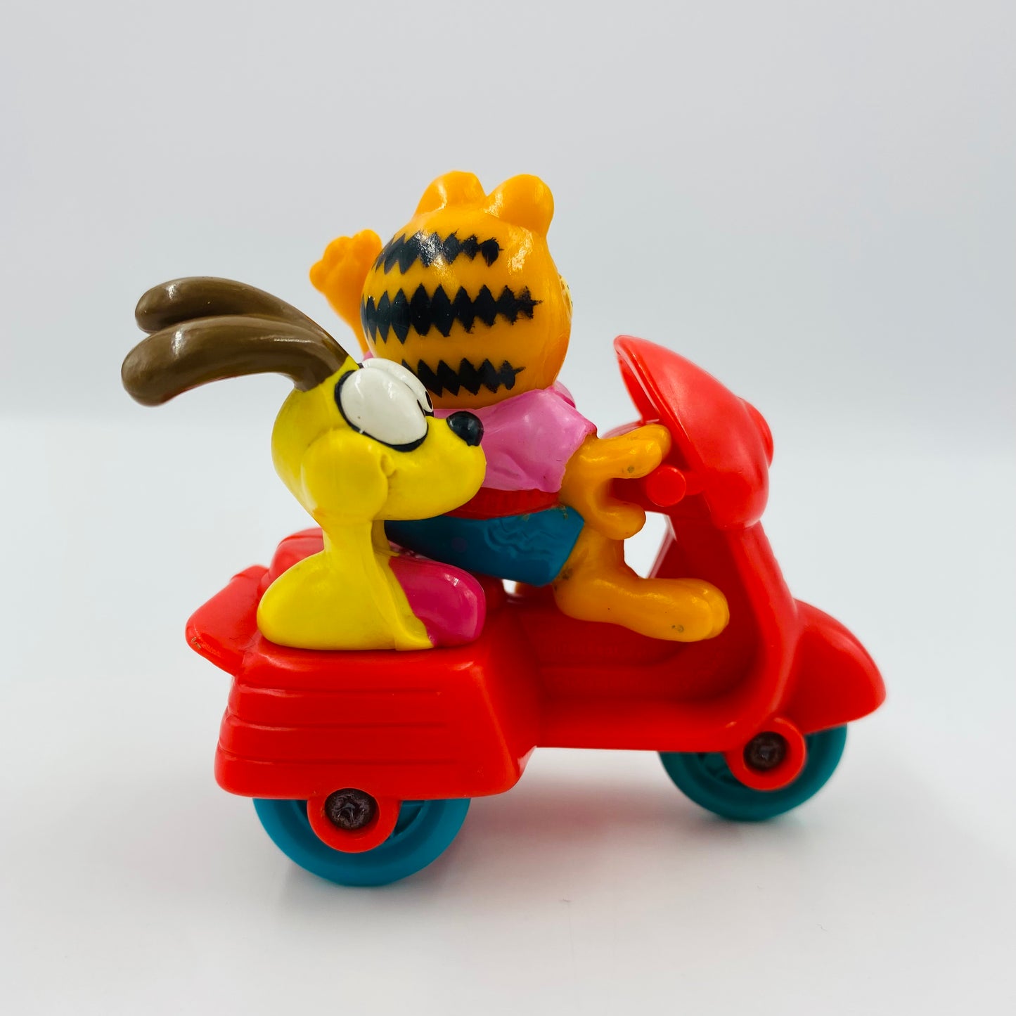 Garfield on Motorcycle with Odie in Sidecar McDonald's Happy Meal toy (1989) loose