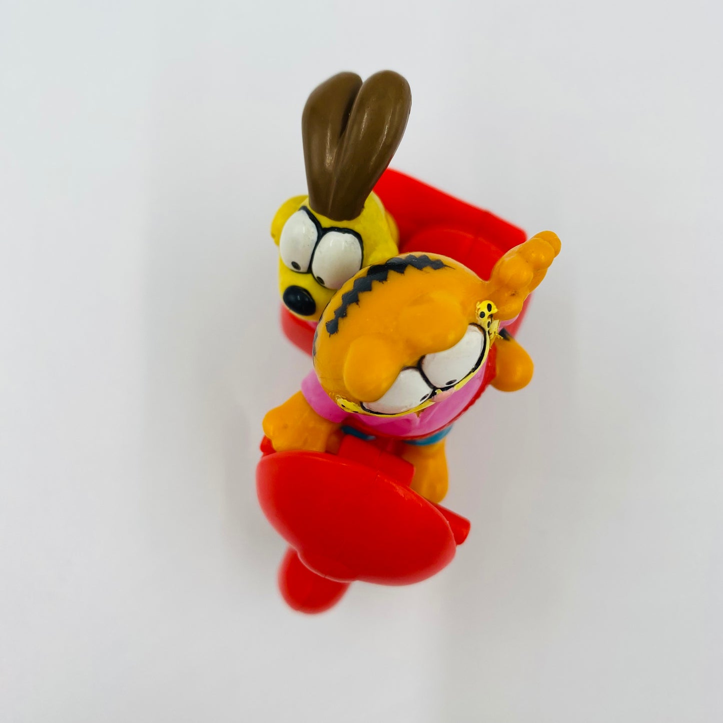 Garfield on Motorcycle with Odie in Sidecar McDonald's Happy Meal toy (1989) loose