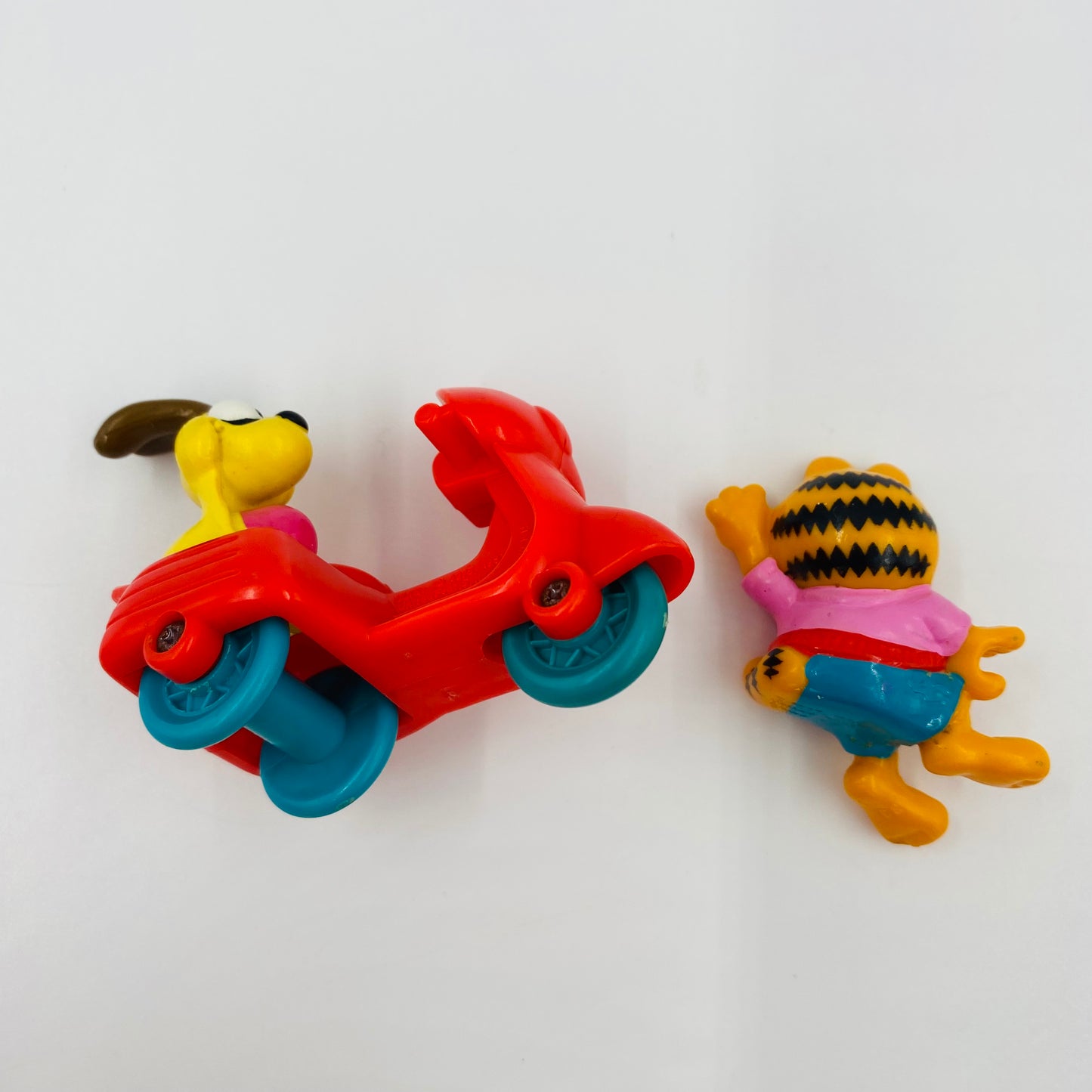 Garfield on Motorcycle with Odie in Sidecar McDonald's Happy Meal toy (1989) loose