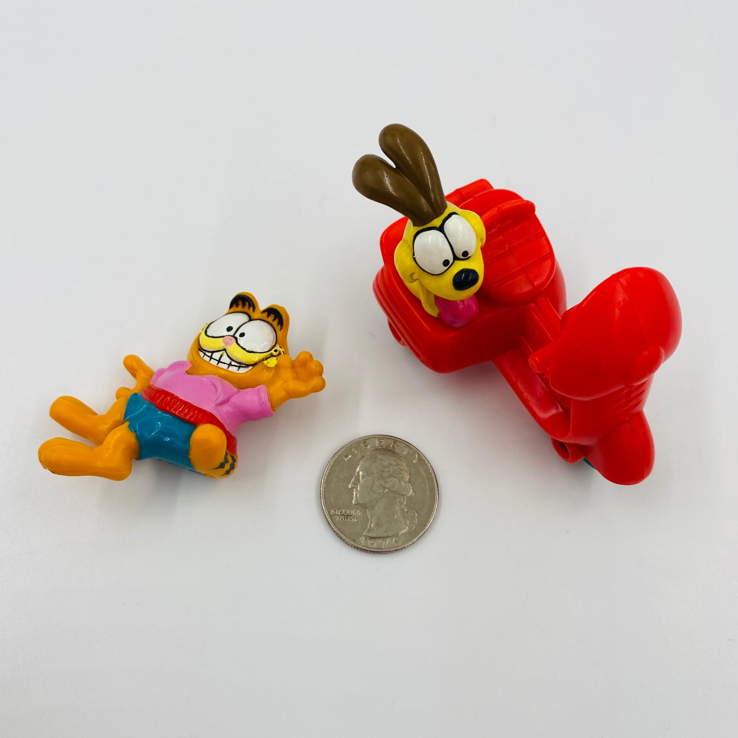 Garfield on Motorcycle with Odie in Sidecar McDonald's Happy Meal toy (1989) loose