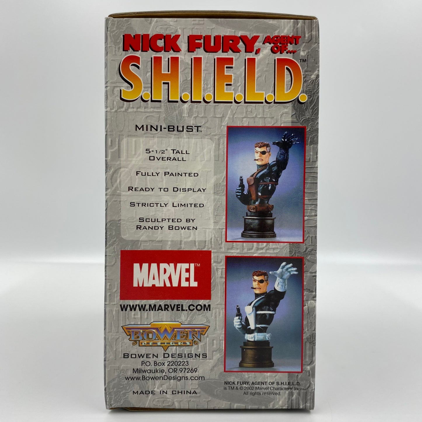 Nick Fury "S.H.I.E.L.D. Insignia Edition" Marvel mini-bust (2002) Bowen Designs