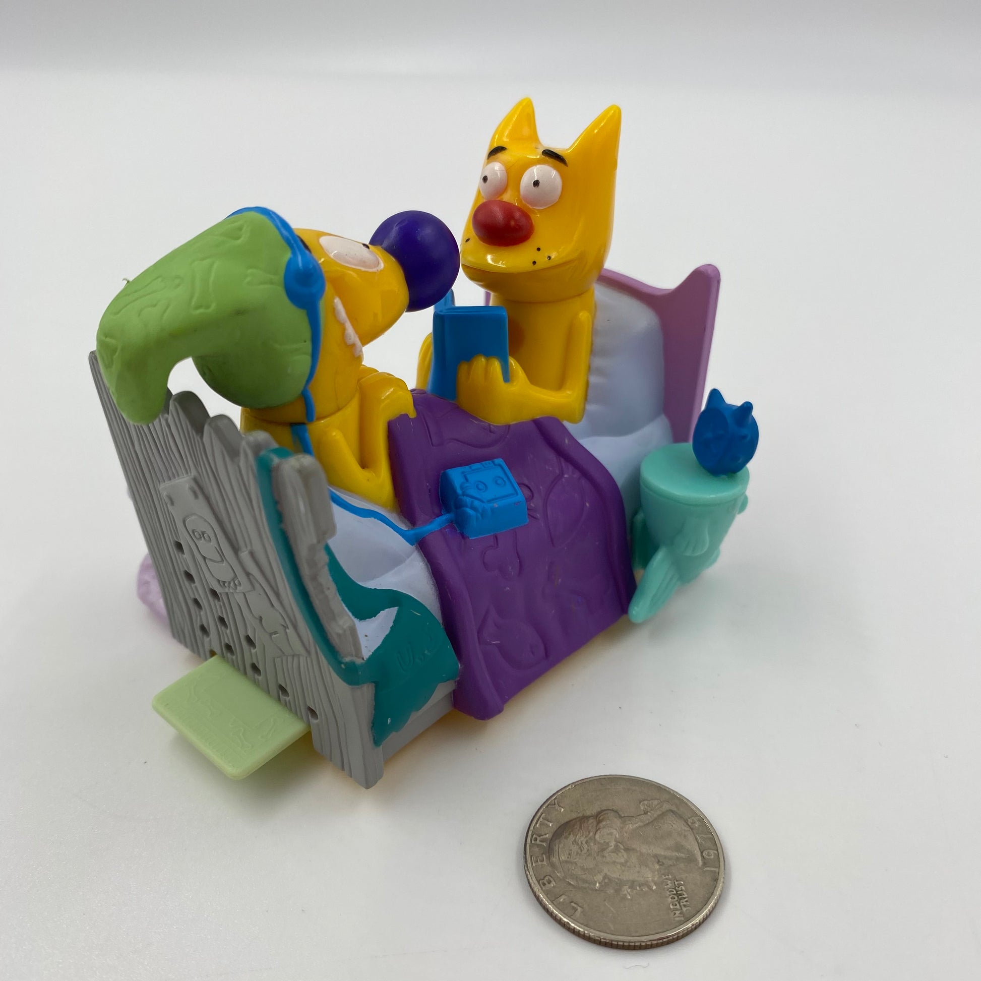 burger king kid meal spielzeug CatDog Wacky Waker-Upper Burger King Kids' Meals toy (1999) loose – Mom