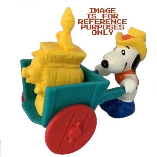 Peanuts Snoopy's Hay Hauler McDonald's Happy Meal toy (1989) bagged