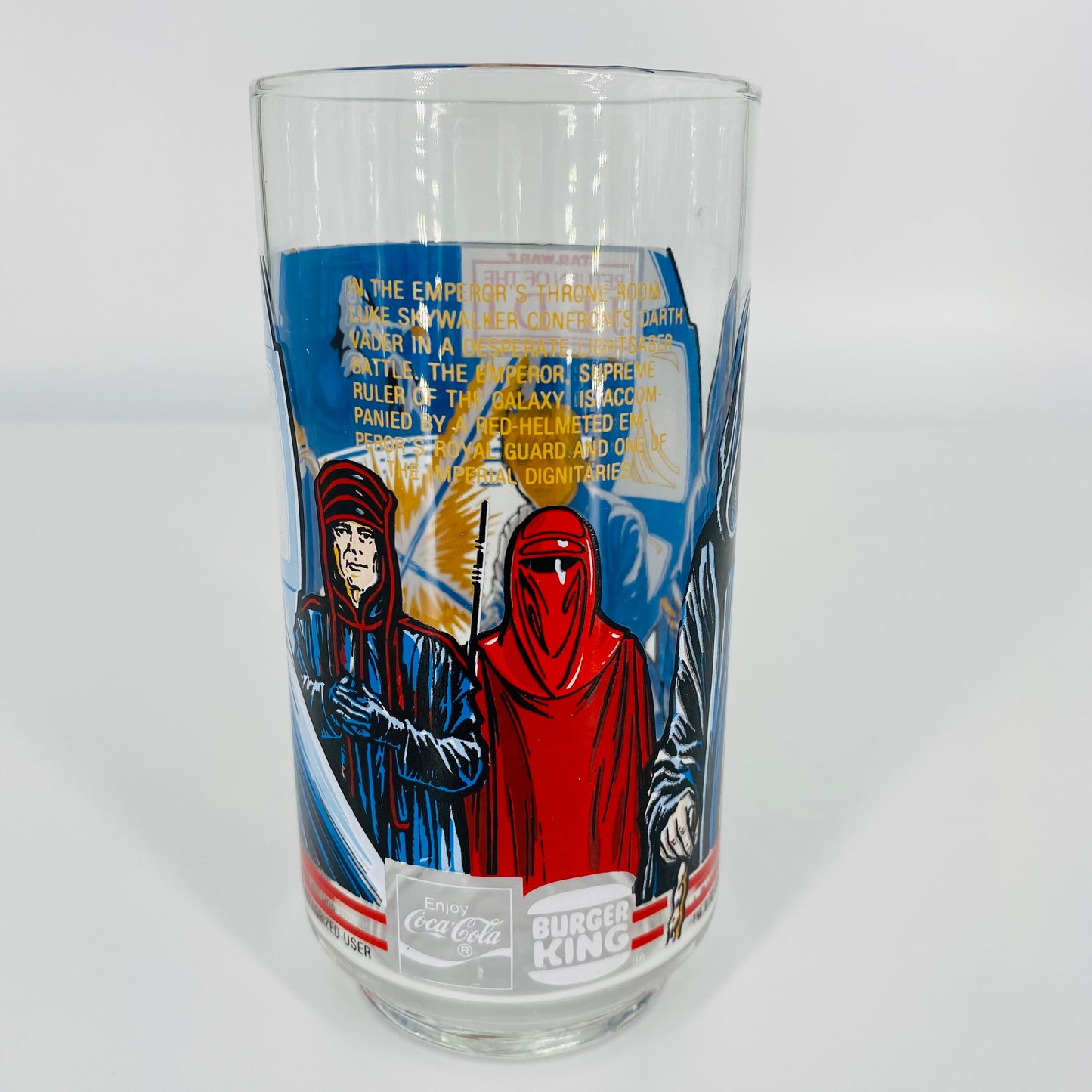 Burger King Coca-Cola Return of the Jedi Luke VS Vader glass (1983)