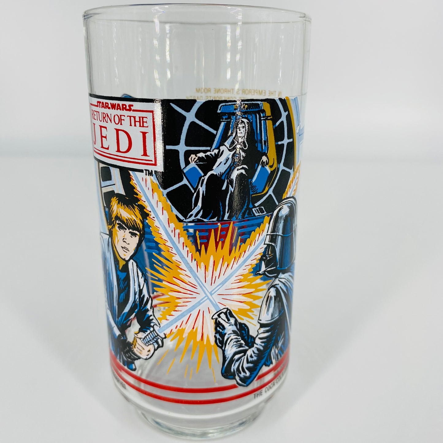 Burger King Coca-Cola Return of the Jedi Luke VS Vader glass (1983)