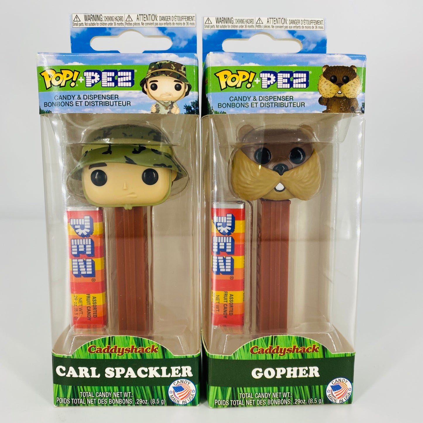 Caddyshack Carl Spackler and Gopher Pop! + PEZ dispensers (2019) boxed